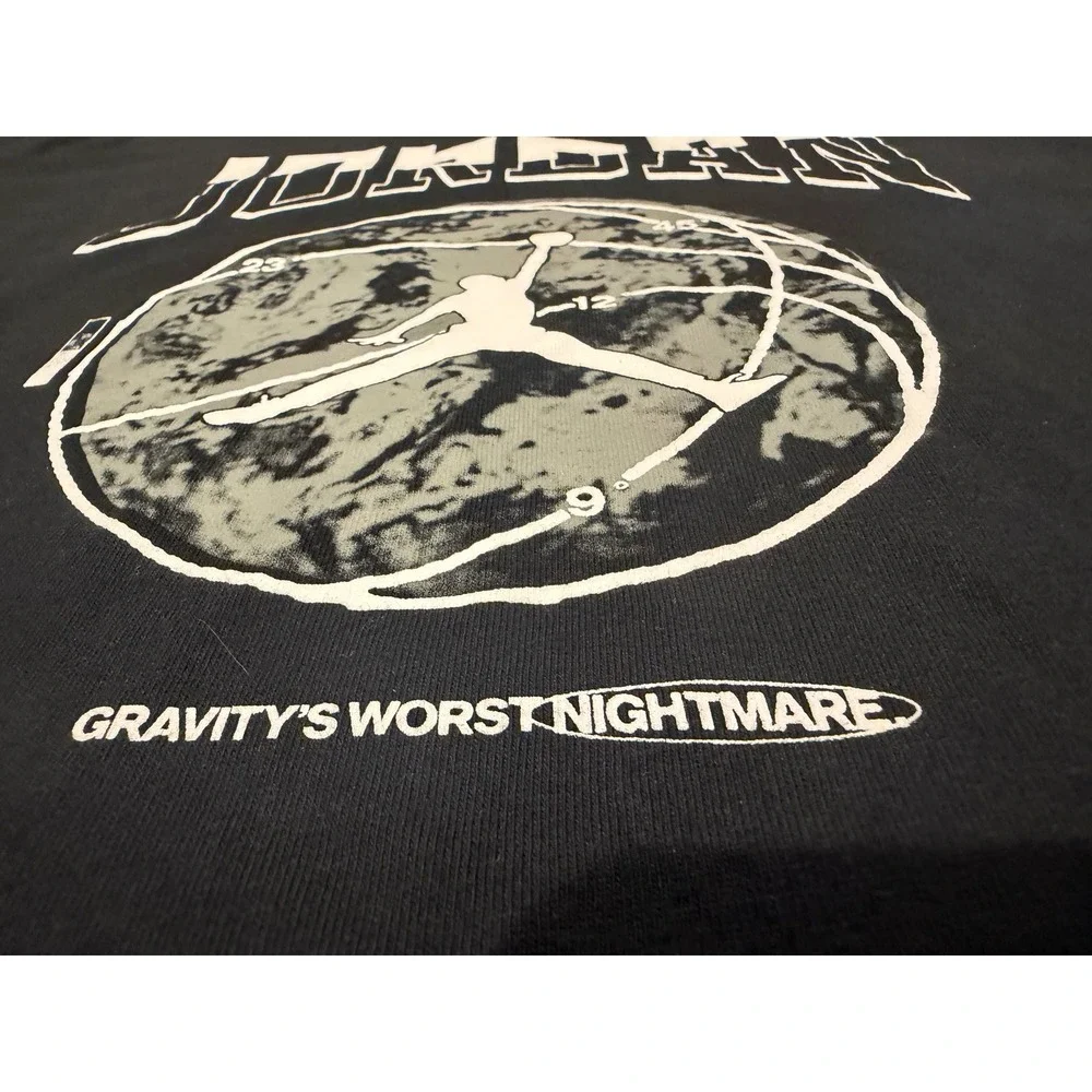 Jordan Dri-FIT Short Sleeve Hooded T-Shirt Black Gravitys Worst Nightmare Medium